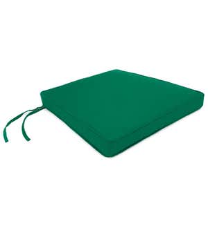 Sunbrella Tapered Rocker Seat Cushion with Ties, 21" front/17" back x 19" x 3"