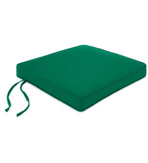 Deluxe Sunbrella Square Cushion with ties 18½" x 17½" x 3" - Canvas Black
