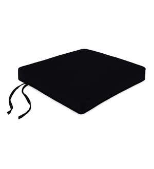 Deluxe Sunbrella Square Cushion with ties 18½" x 17½" x 3" - Canvas Black