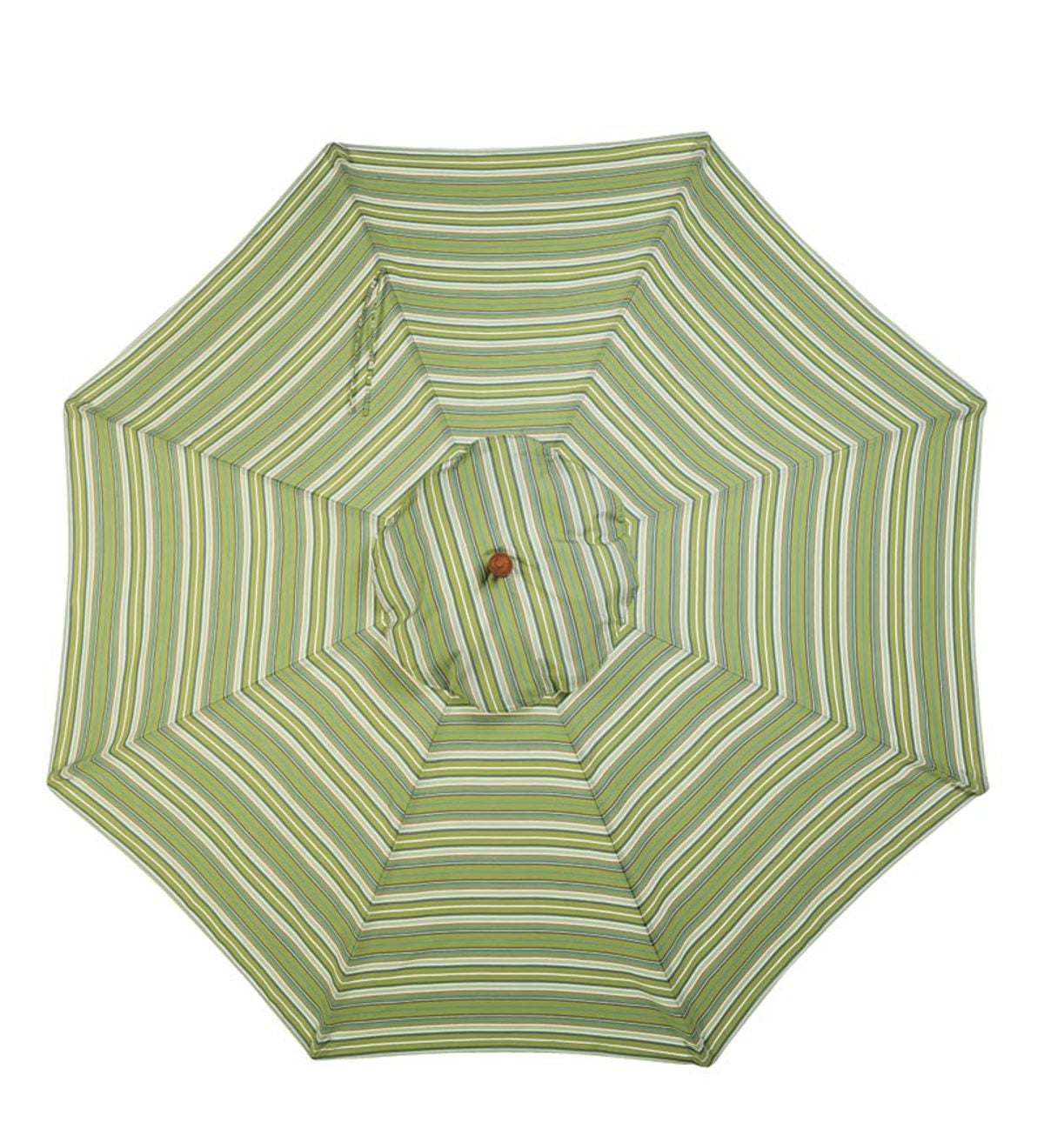 11' Deluxe Sunbrella™ Market Umbrella - Lime Stripe