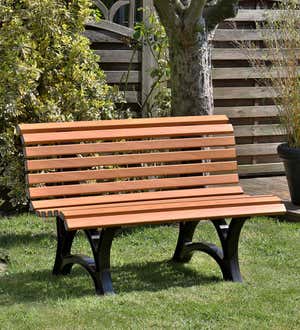 Ergonomic Weatherproof PVC Garden Bench