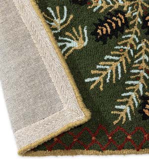 Pine Cone Hand-Hooked Wool Rug, 6' x 9'