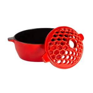 1.5 QT. Cast Iron Lattice Wood Stove Steamer