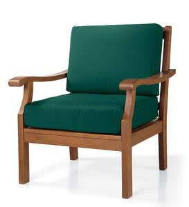 Claremont Eucalyptus Chair With Cushions - Green Stripe