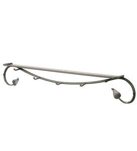 USA-Made Hand-Forged Eden Isle Wall Coat Rack With Shelf
