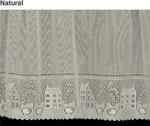 17”H x 60”L Country Willow Lace Valance - WHITE