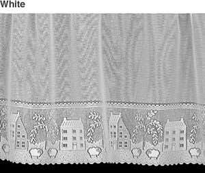 17”H x 60”L Country Willow Lace Valance - WHITE