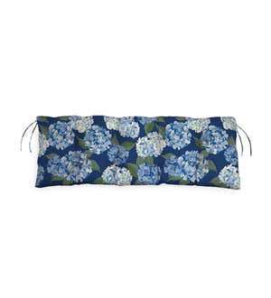 Polyester Classic Swing/Bench Cushion, 47" x 16"x 3" - Black Floral