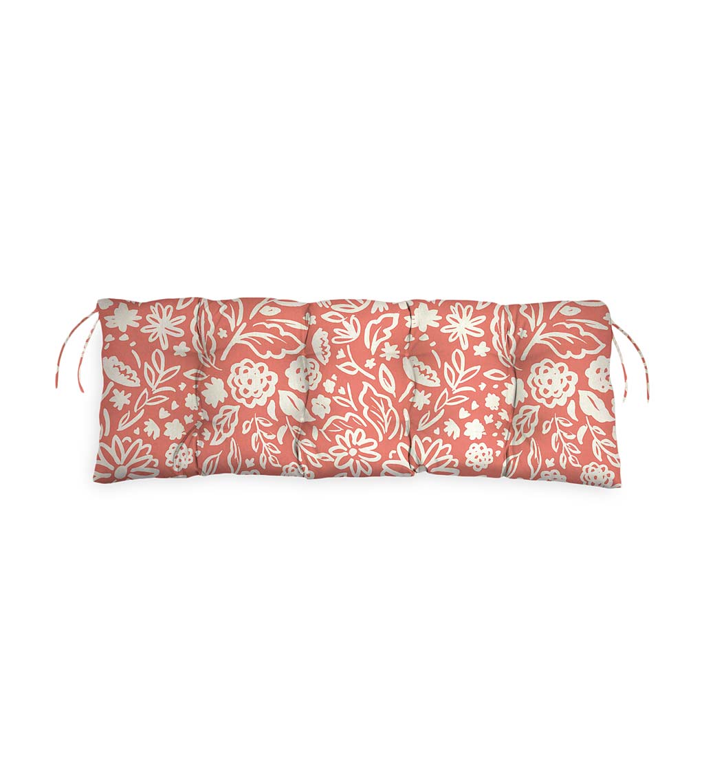 Polyester Classic Swing/Bench Cushion, 47 x 16x 3 - Floral