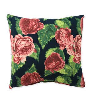Special! Polyester Classic Throw Pillow, 15"sq. x 7" - Cabbage Rose