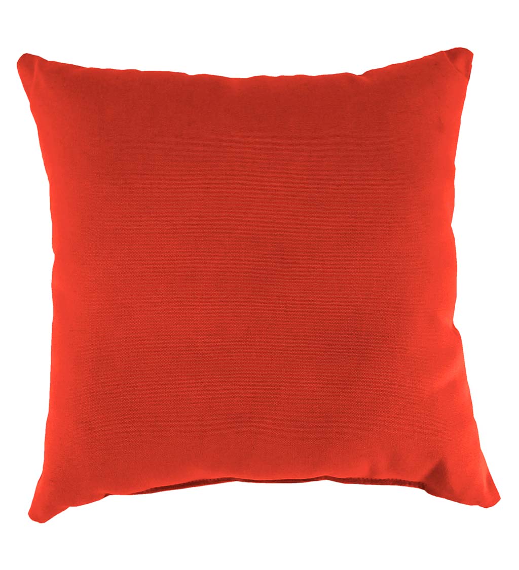 Special! Polyester Classic Throw Pillow, 15"sq. x 7" - Coral