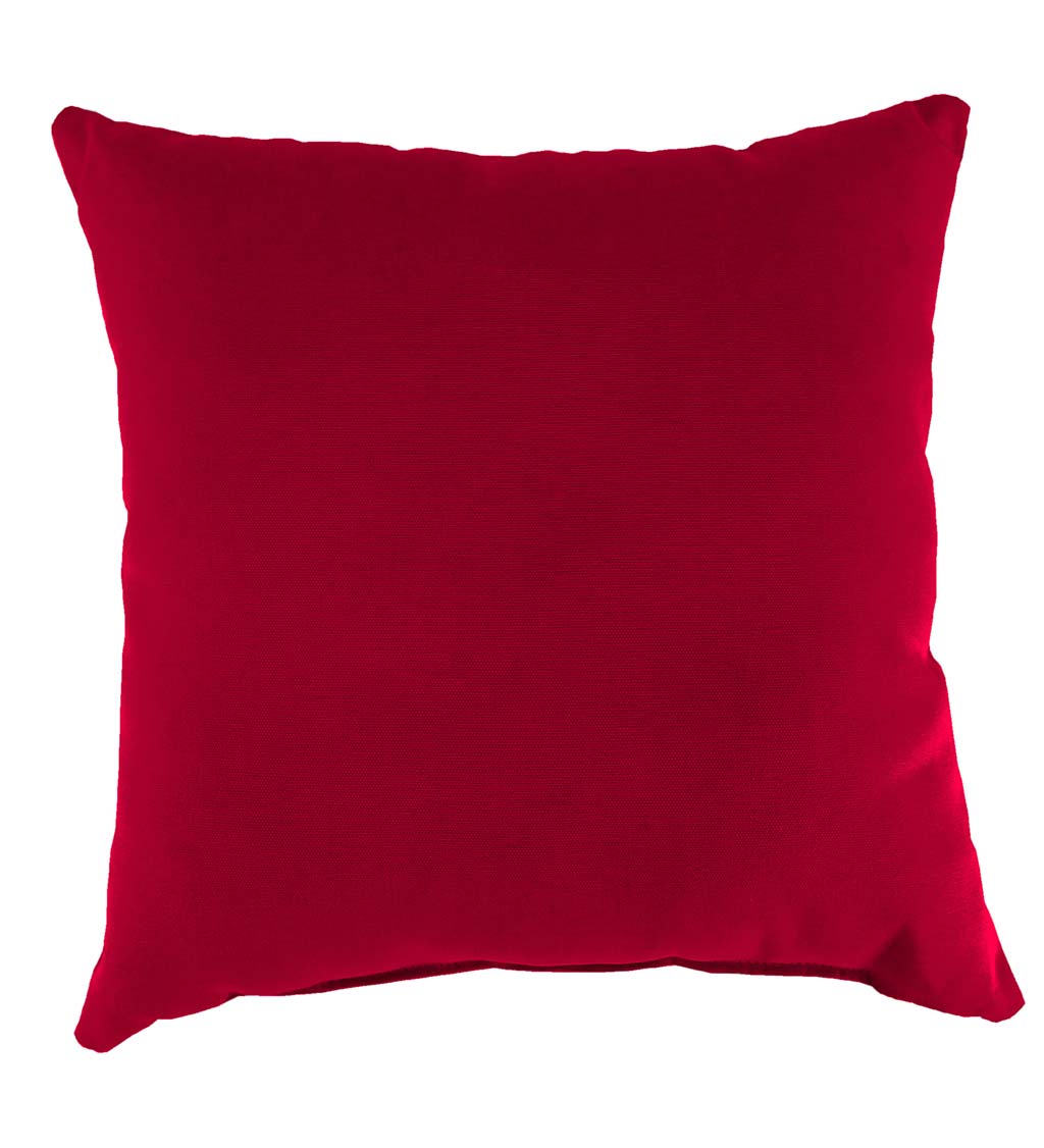 Special! Polyester Classic Throw Pillow, 15"sq. x 7" - Barn Red