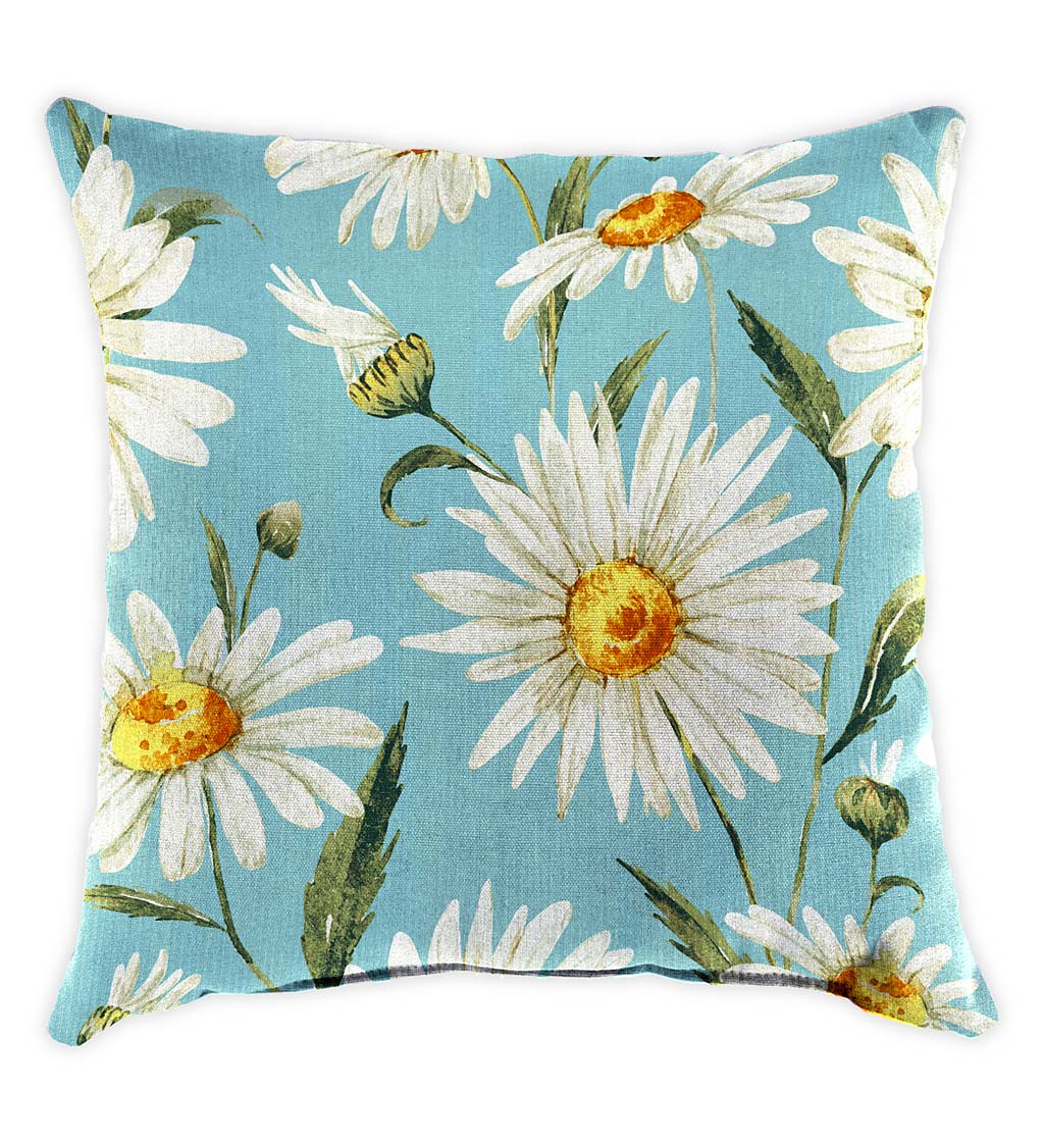 Special! Polyester Classic Throw Pillow, 15"sq. x 7" - Daisy