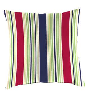 Special! Polyester Classic Throw Pillow, 15"sq. x 7" - Rainbow Stripe