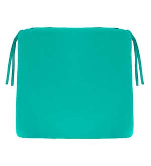 Polyester Classic Chair Cushions with Ties, 20¾" x 20"x 3" - Aqua