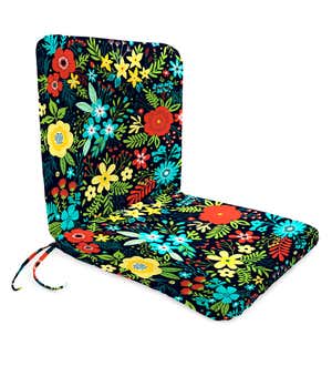 Sale! Polyester Classic Chair Cushion With Ties, Seat 19"x 17"x 2½"; Back 19"x 19"x 2½"