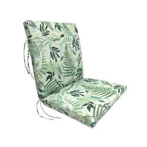Polyester Classic Chair Cushions, Hinged Design With Ties