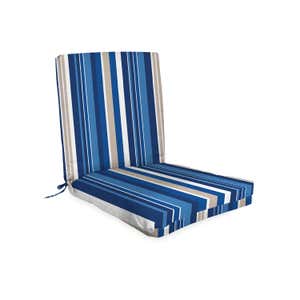Polyester Classic Chair Cushions, Hinged Design With Ties