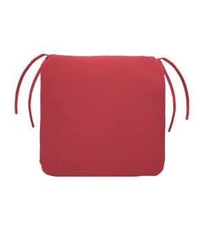 Polyester Classic Chair Cushion With Ties, 19½"x 19"x 3" - Hibiscus Coral