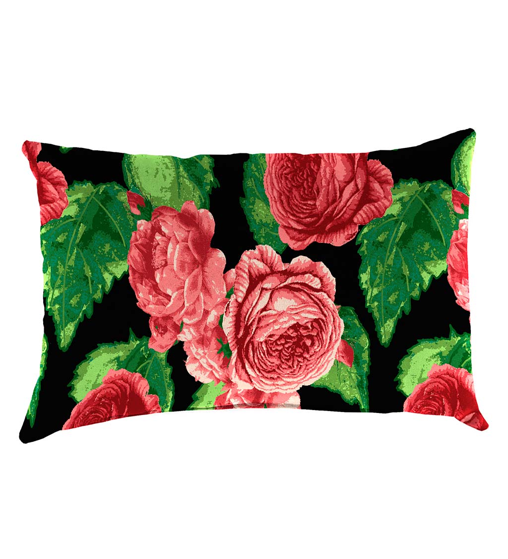 Special! Polyester Classic Lumbar Pillow, 19"x 12"x 5½" - Cabbage Rose