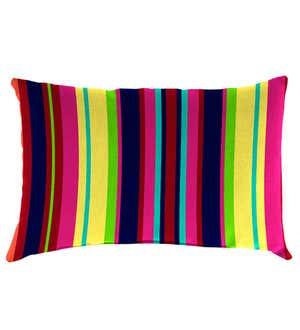 Special! Polyester Classic Lumbar Pillow, 19"x 12"x 5½" - Fiesta Stripe