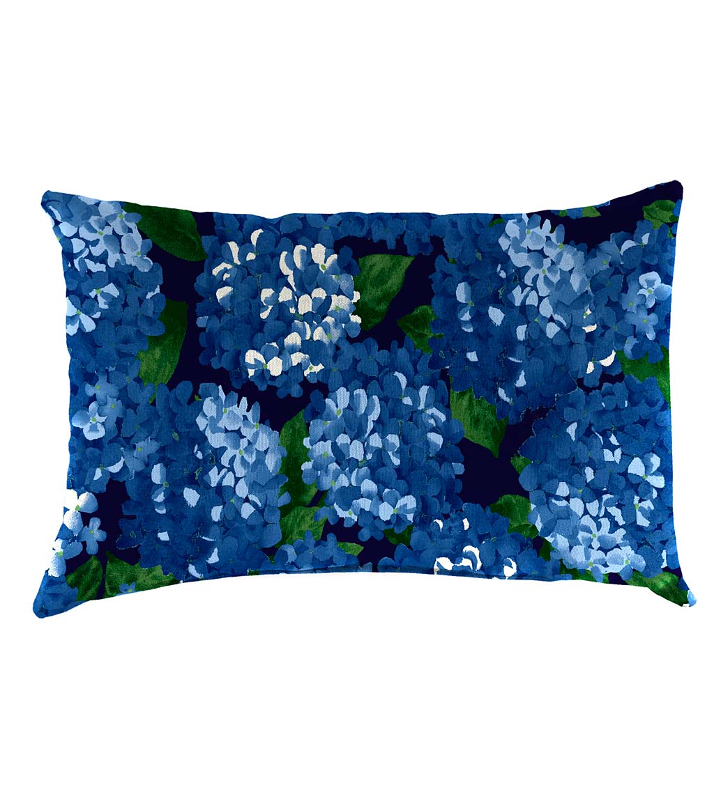 Special! Polyester Classic Lumbar Pillow, 19"x 12"x 5½" - Midnight Hydrangea