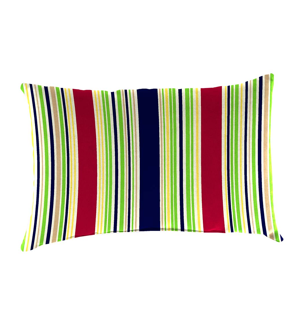 Special! Polyester Classic Lumbar Pillow, 19"x 12"x 5½" - Rainbow Stripe