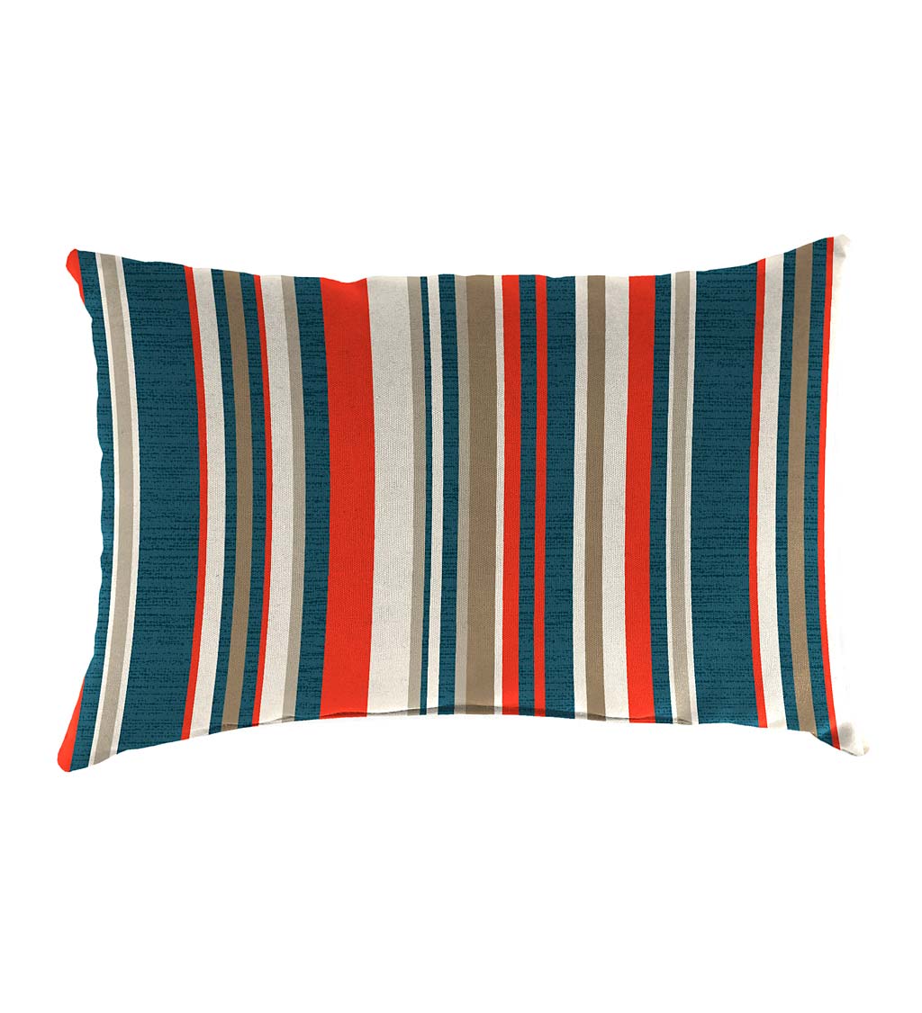 Polyester Classic Lumbar Pillow, 19" x 12" x 5½" - Cambridge Stripe