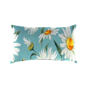 Special! Polyester Classic Lumbar Pillow, 19"x 12"x 5½" - Lilies and Hummingbirds