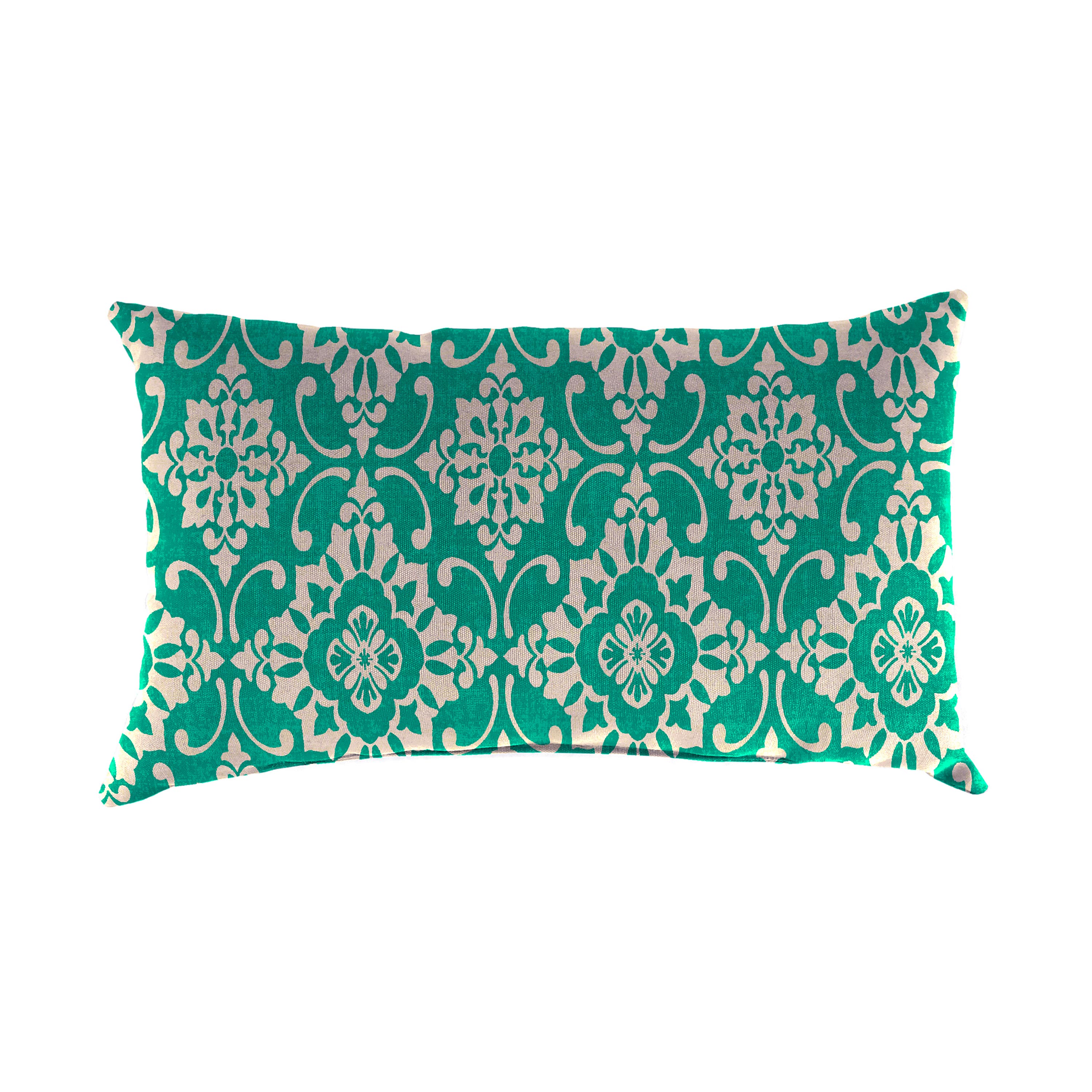 Polyester Classic Lumbar Pillow, 19" x 12" x 5½" - Emerald Tile