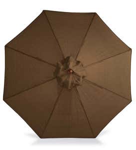 Sale! 9' Wooden Umbrella With Pulley - Chocolate