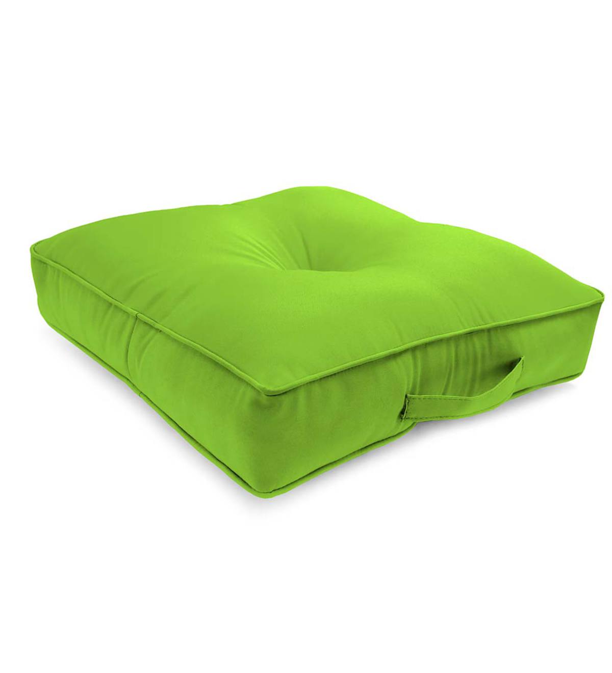Polyester Classic Tufted Floor Cushion With Handle, 20" sq. x 4"