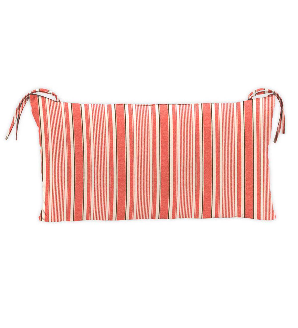 Sale! Polyester Classic Headrest Pillow With Ties, 15”x 8”x 4½” - Coral Stripe