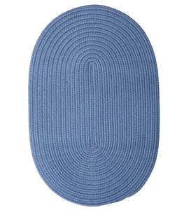 5' x 7' Oval Braided Rug - French Blue