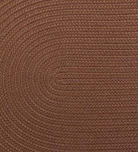 3' x 5' Oval Braided Rug - CHOCOLATE