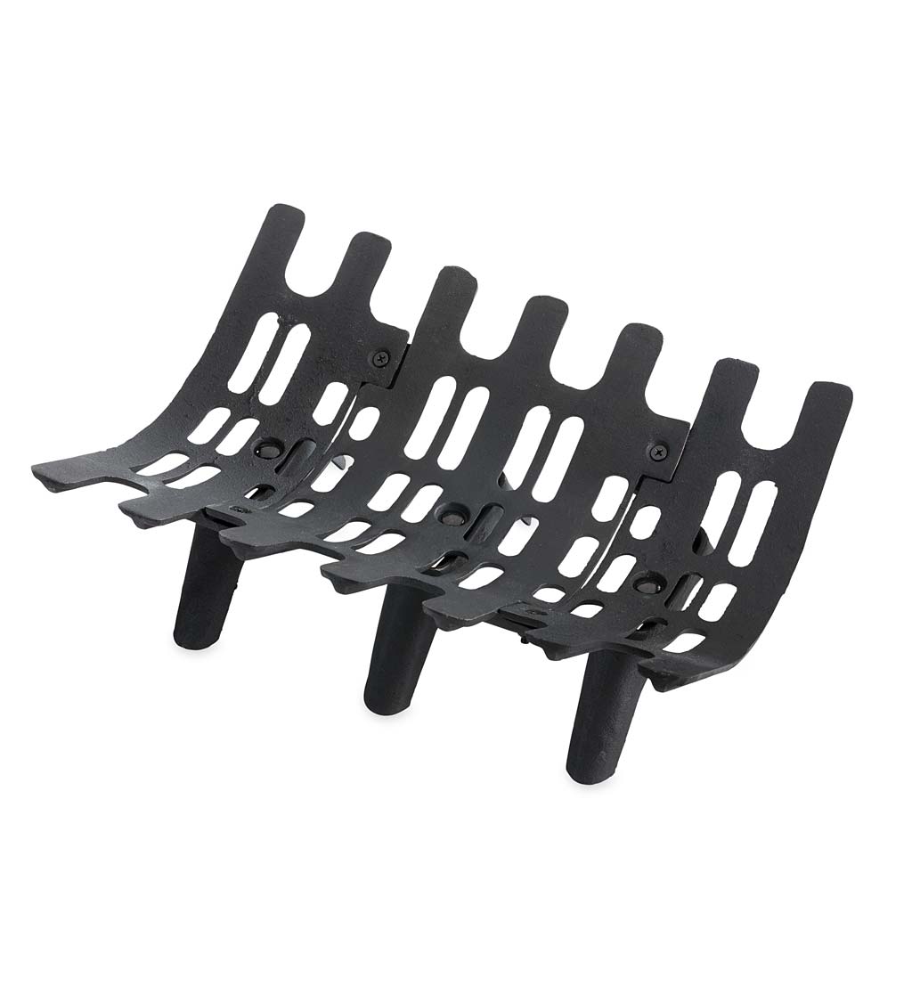 Large Cast Iron Deep-Bed Fireplace Grate with Six Legs