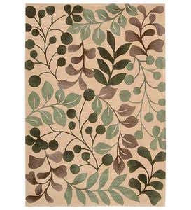 Contour Ferns And Berries Rug, 3'6”x 5'6” - Chocolate