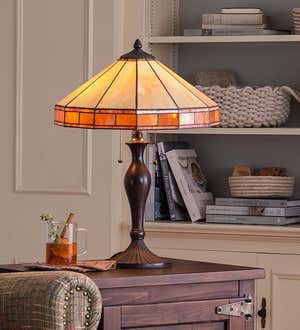 Tiffany-Style Stained Glass Mission Style Table Lamp