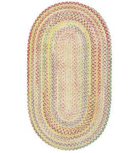 8' x 11' Cutting Garden Oval Braided Rug - Grass