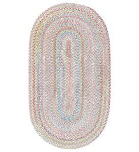 8' x 11' Cutting Garden Oval Braided Rug - Tea Rose