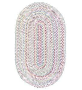 8' x 11' Cutting Garden Oval Braided Rug - Tea Rose