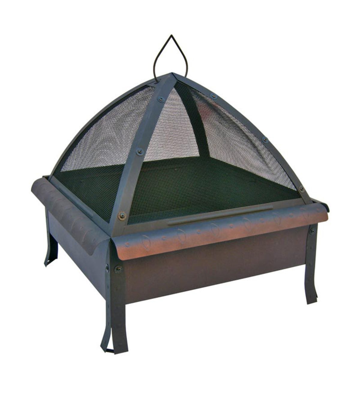 Arched Steel Tudor Fire Pit With Protective Cover