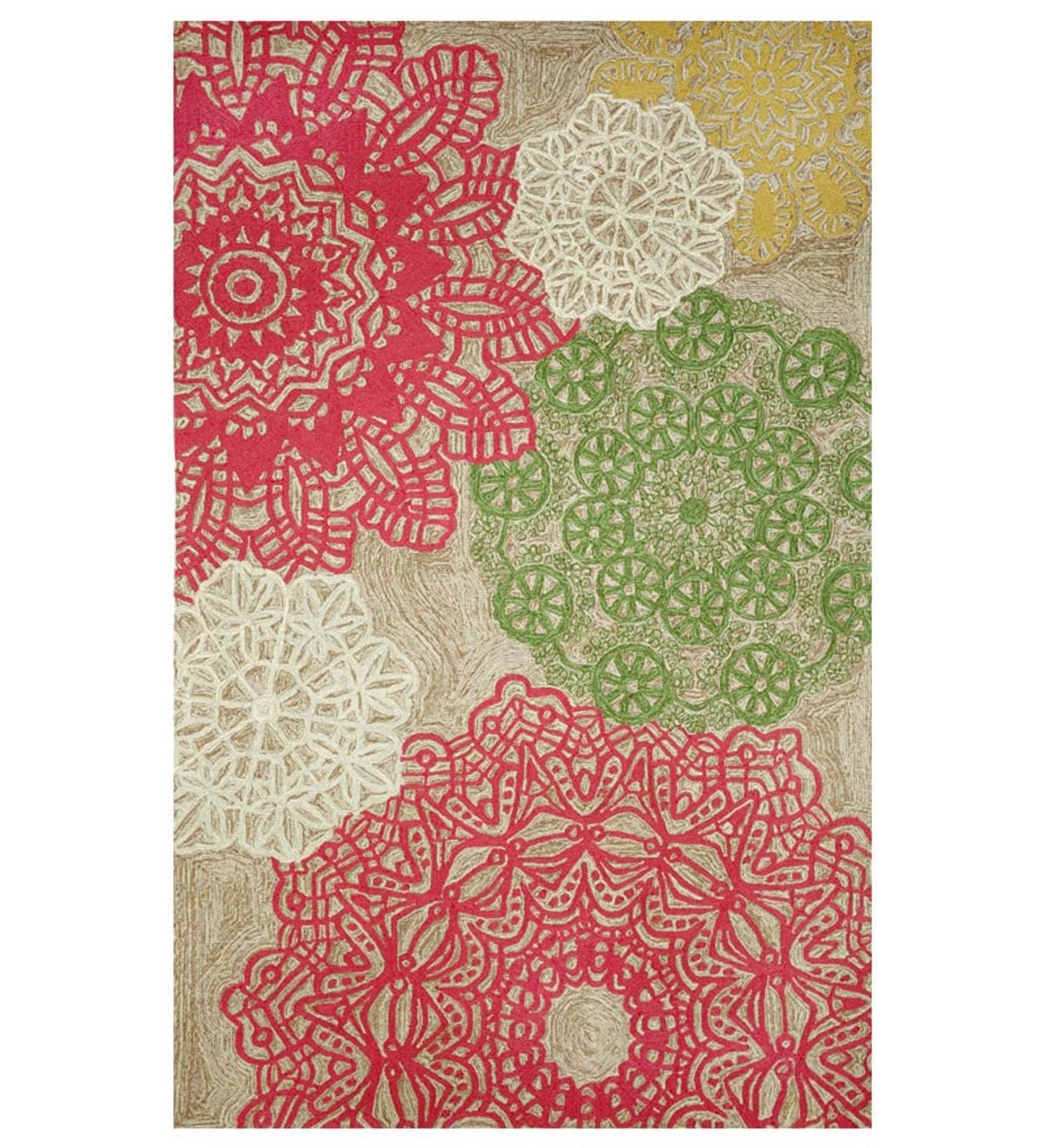 8'3”x 11'6”Ravella Crochet Area Rug - Pastel