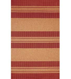7'10”Sq. Tropez Stripes Indoor/Outdoor Rug - Red