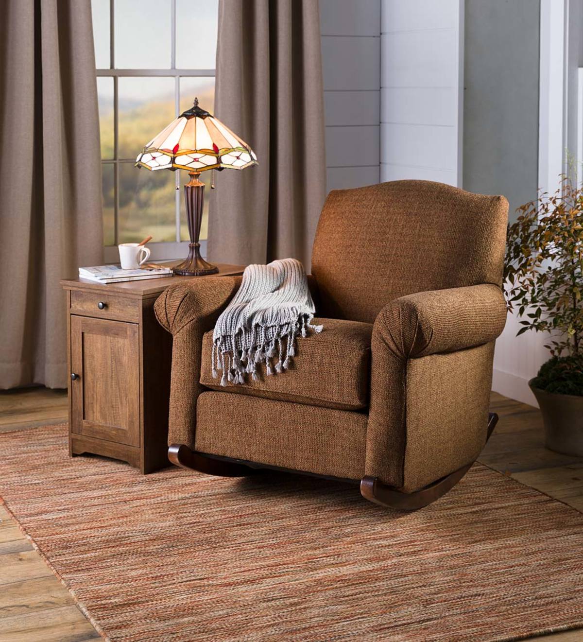 Upholstered Cottage Rocker, USA-Made Bedford Collection