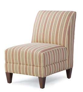 USA-Made Bedford Collection Upholstered Armless Chair - Chocolate