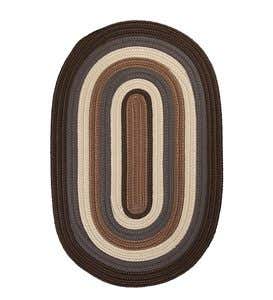 8' x 10' Braided Indoor/Outdoor Rug - Brown