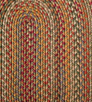 Blue Ridge Wool Oval Braided Rug, 8' x 11'
