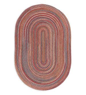 Blue Ridge Wool Oval Braided Rug, 8' x 11'