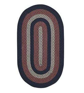 2' x 3' Rolling Hills Oval Braided Rug - Navy